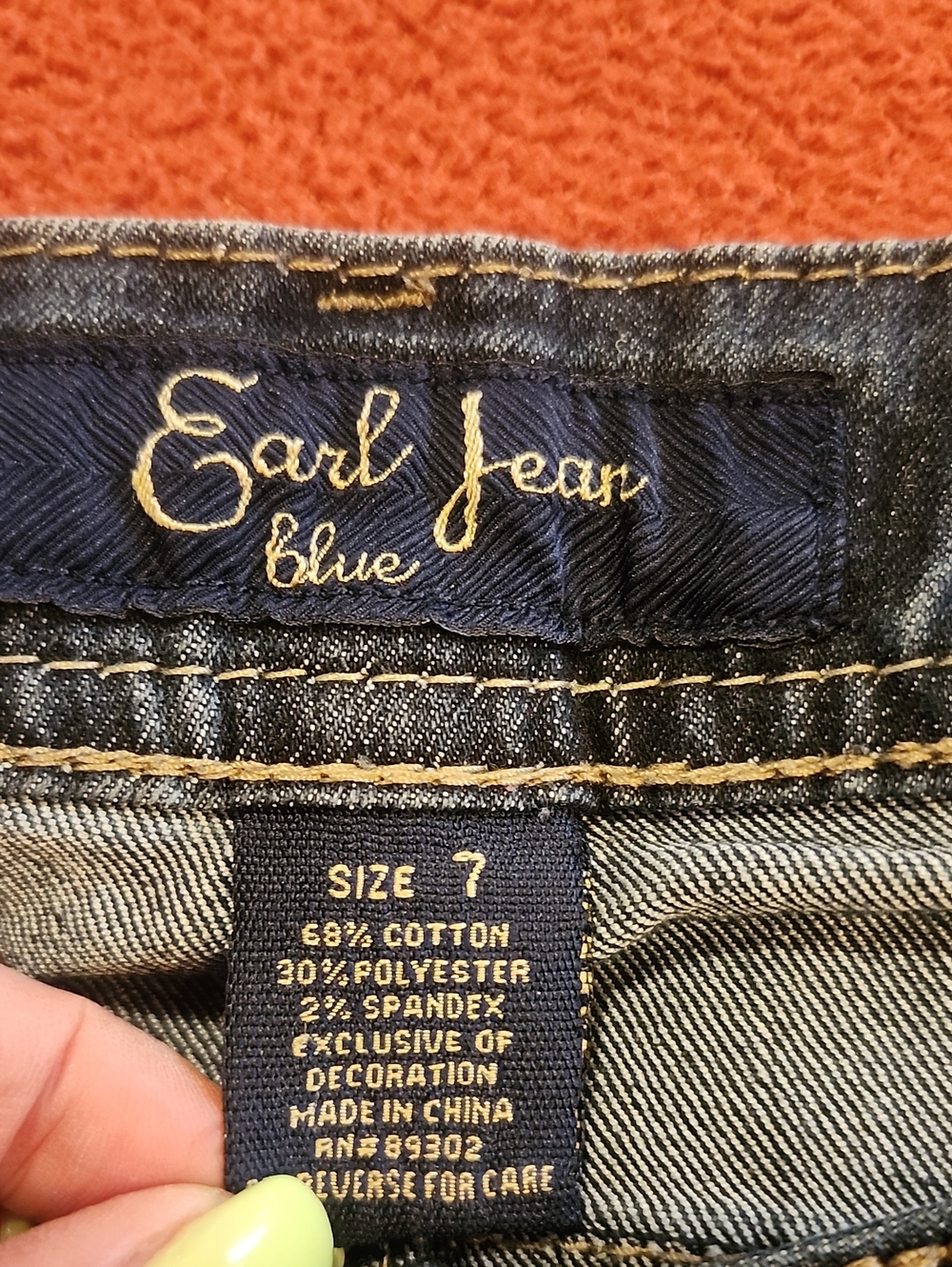 Earl Jeans Women's Skinny Dark Indigo with Contrast Stitching - Picture 3 of 4